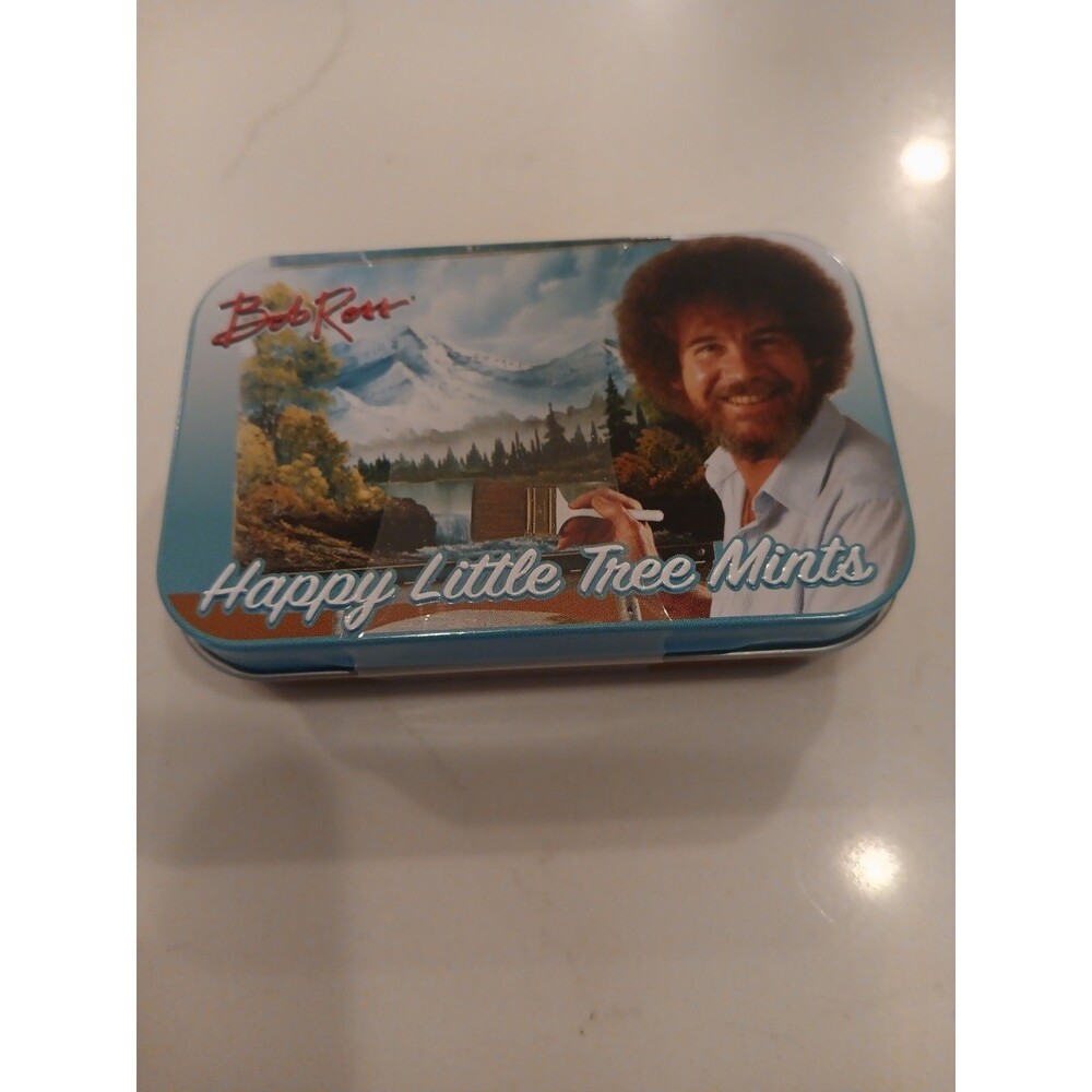 Bob Ross Happy Little Tree Mints With Collectible Tin 1.5 Ounces NEW Sealed